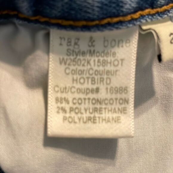 Rag & Bone Fit 2 Slim-Fit Straight Leg Jeans Blue Medium Wash Denim 27 - Picture 7 of 11